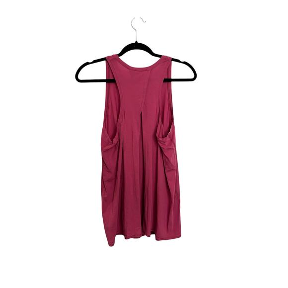 Lululemon Tank Top Womens 10 All Tied Up Pima Cotton Pink Lychee - Picture 2 of 3